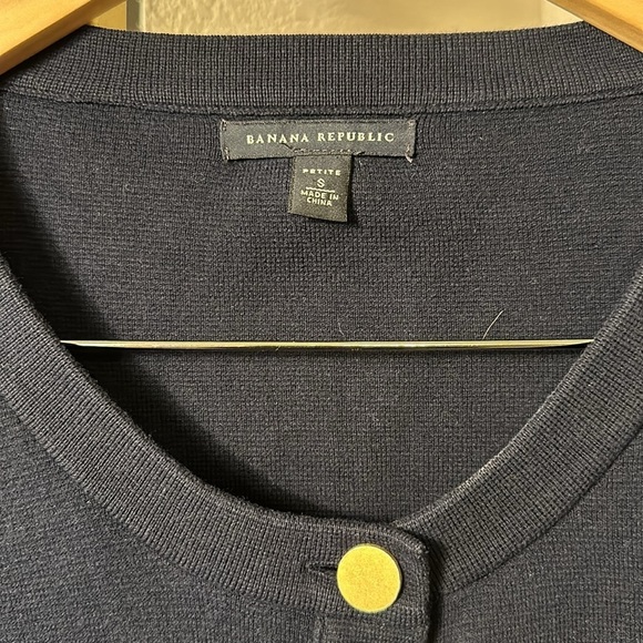 Banana Republic Petite Knit Navy Lady Cardigan Size SP - Picture 5 of 10